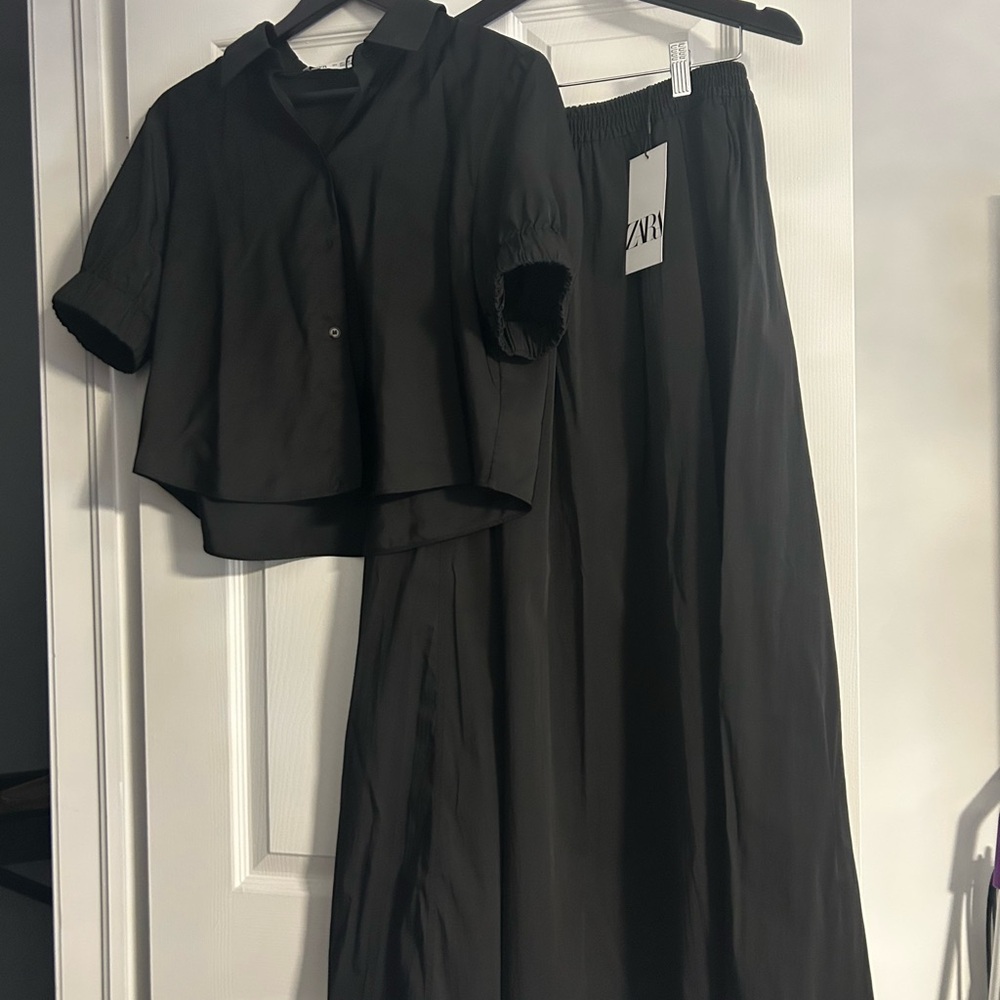Zara Black Two-Piece Set